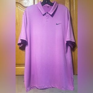 NWOT Nike Tiger Woods Collection Pink Dri Fit Golf Polo Shirt Men’s XL